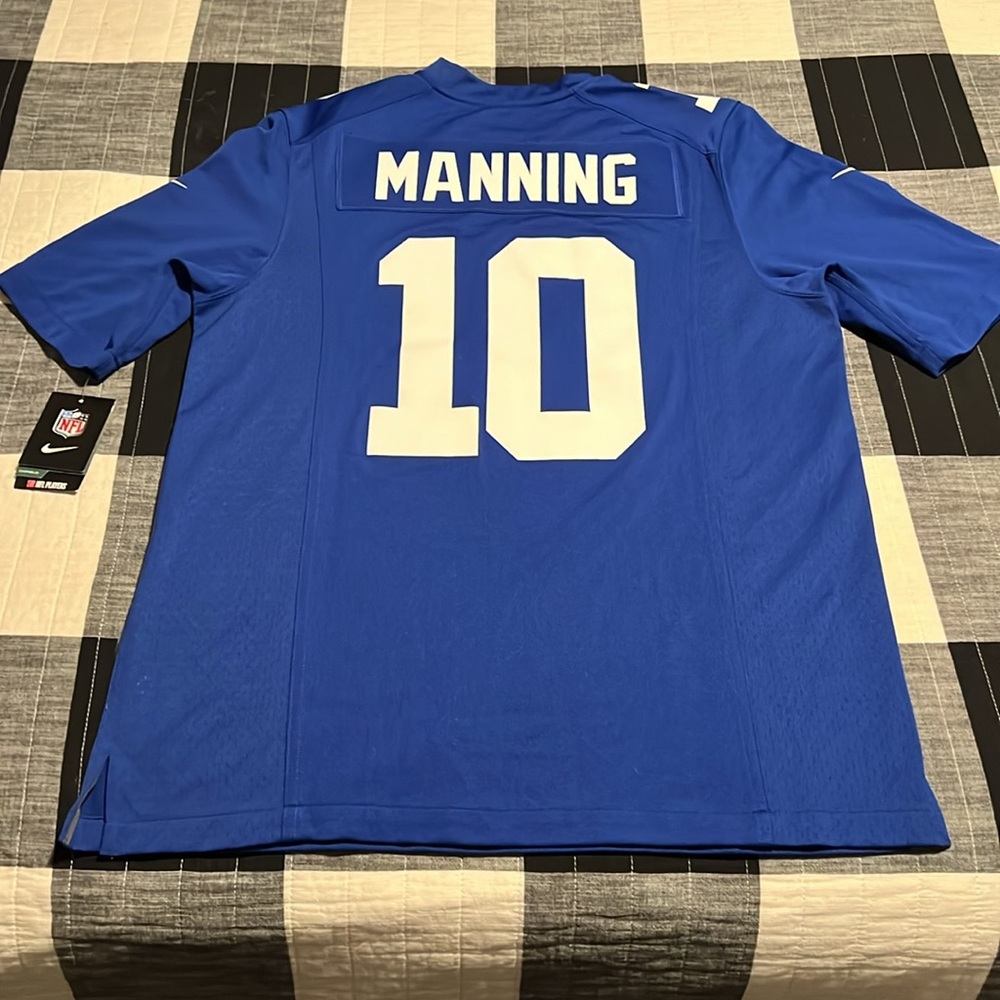 New York Giants #10 Eli Manning NFL Vintage Home On Field Nike Jersey